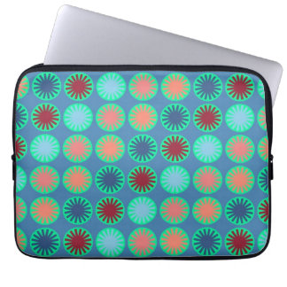 Retro Colorful Blommigt Modern Geometric Mönster Laptop Fodral