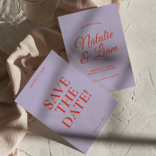 Retro Colorful Bright-Funky fet Modern Bröllop Spara Datumet