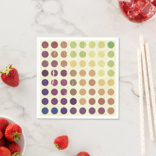Retro Colorful Circles Papper Napkins Pappersservett