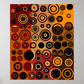 Retro Colorful Fifties Abstrakt Art Poster