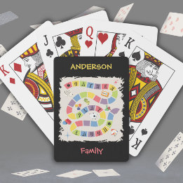 Retro Colorful Game Night Playing Cards Casinokort