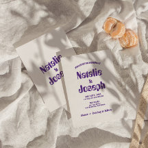 Retro Colorful Groovy Bright Modern Bröllop