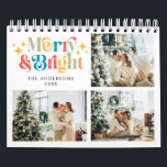 Retro Colorful Merry & Bright 3 Photo jul Kalender<br><div class="desc">Retro Colorful Merry & Bright 3 Photo Julkalender</div>