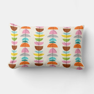 Retro Colorful Nests Lumbar Pillow Lumbarkudde