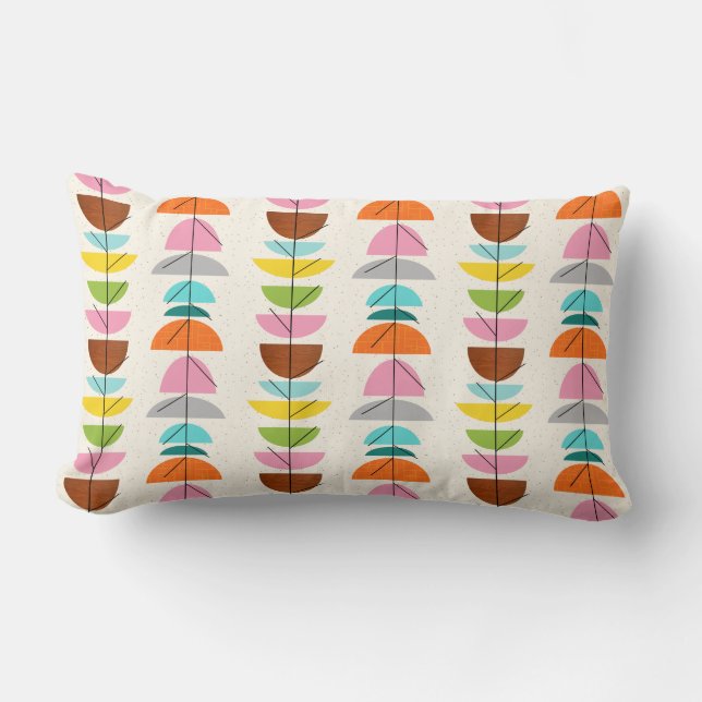 Retro Colorful Nests Lumbar Pillow Lumbarkudde (Framsida)