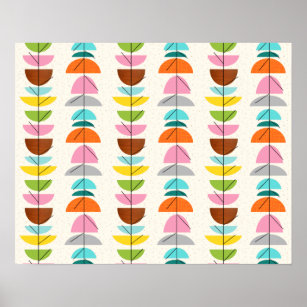 Retro Colorful Nests Poster
