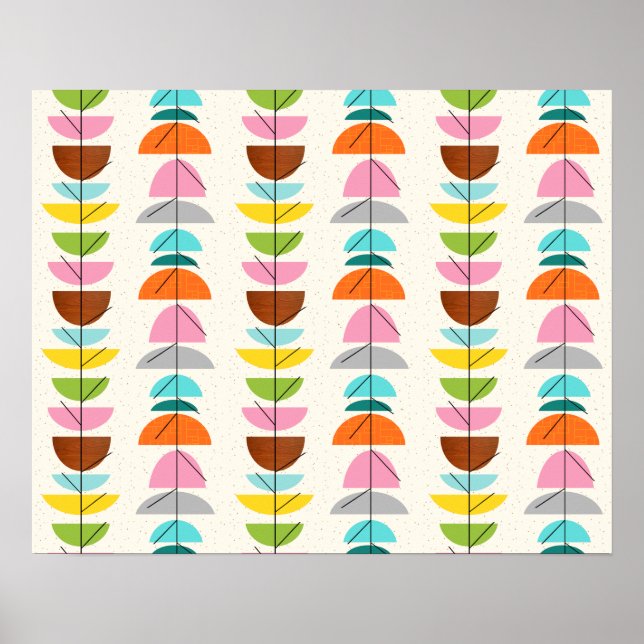 Retro Colorful Nests Poster (Framsidan)