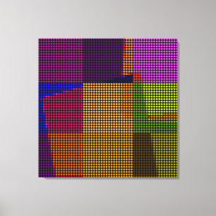 Retro Colorful Polka dots-popup-bild Wrapped Canva Canvastryck