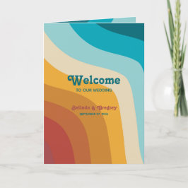 Retro Colorful Rainbow Bröllop serviceorder Program