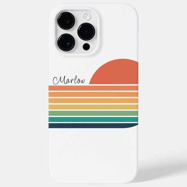 Retro Colorful Rainbow Rand Sunset (Baksida)