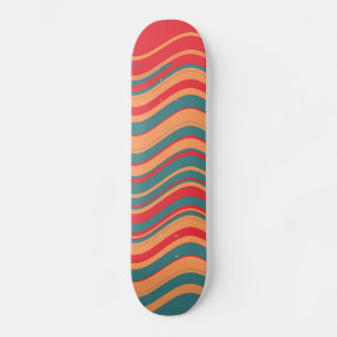 Retro Colorful Rand Decorative Art 2 Old School Skateboard Bräda 18 Cm