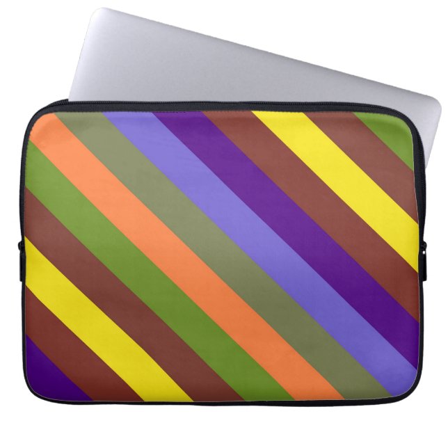 Retro Colorful Rand Modern Geometric Mönster 2 Laptop Fodral (Framsidan)