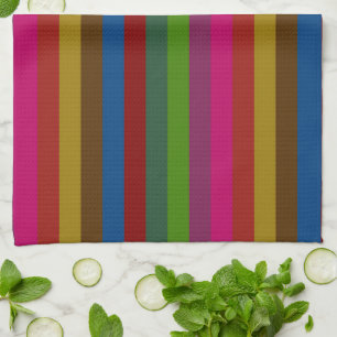 Retro Colorful Rand Mönster #47 Kökshandduk