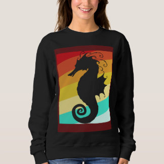 Retro Colorful Seahorse T Shirt