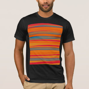 Retro Colorful Stripe Abstrakt Art Tee