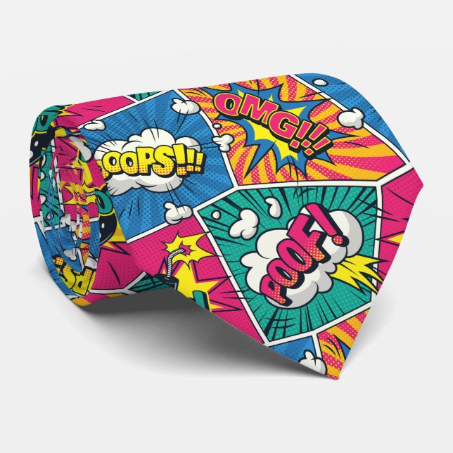 Retro Comic Pop Art slips – Djärv & Lekfull (Rullad)
