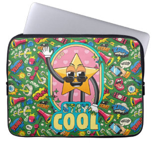 Retro Comic Pop Star Datorskydd Laptop Fodral