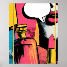 Retro Comic Style: Gold Glamour Pop Art Panel