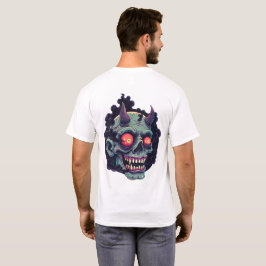 Retro Comic Style Monster Skull T Shirt
