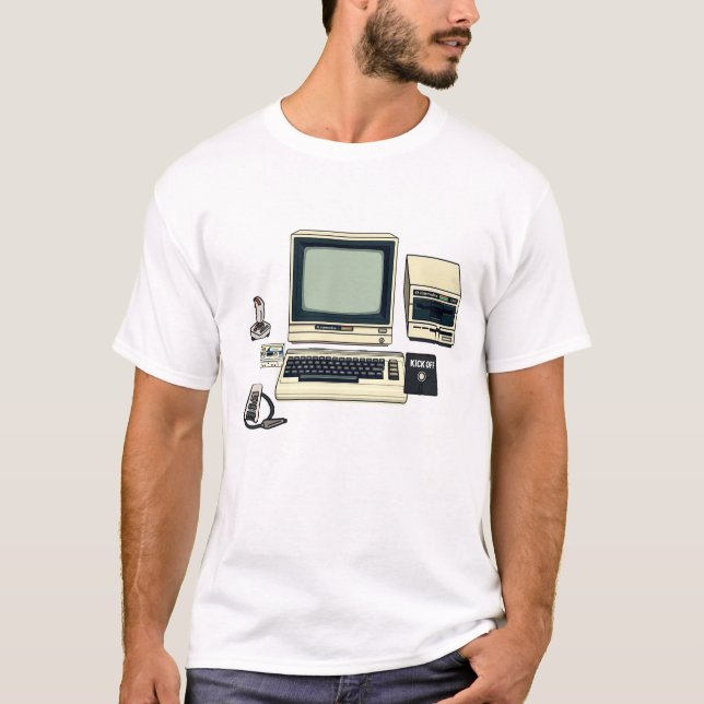 Retro Commodore 64 Computer(Legend) T Shirt (Framsida)