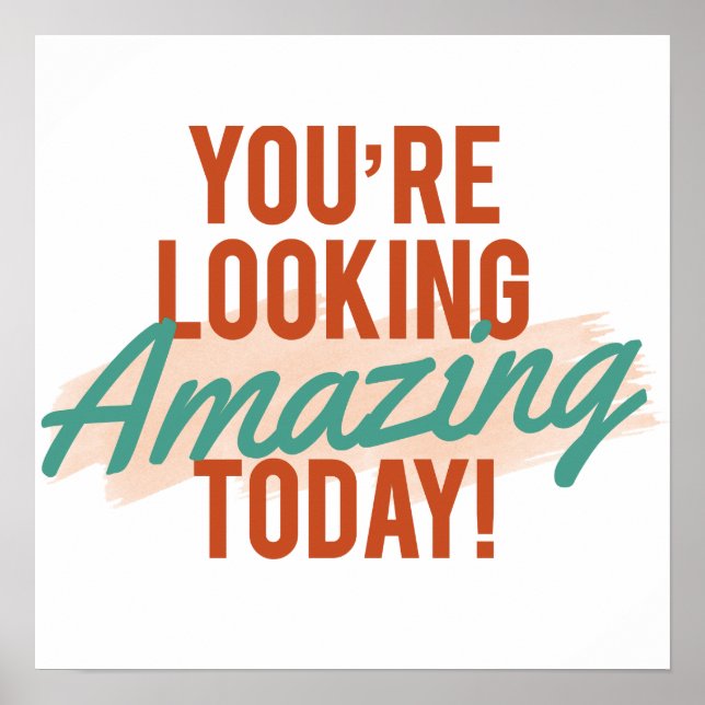 Retro Compliment Sign Hälsning/Välkommen Poster (Framsidan)