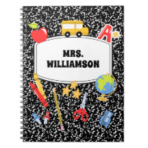 Retro Composition Notebook Back to School