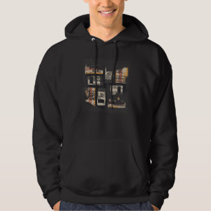 Retro Computer Glitch Geek Programmer för binär ko Hoodie