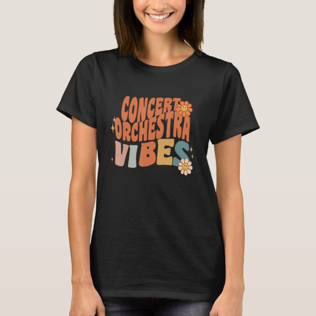 Retro Concert Orchestra Vibes Teacher Women Kids T Shirt (Framsida)