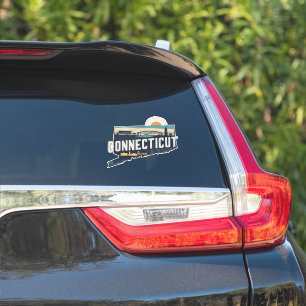 Retro Connecticut Klistermärken