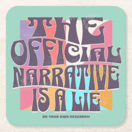 Retro Conspiracy Theory Underlägg Papper Kvadrat