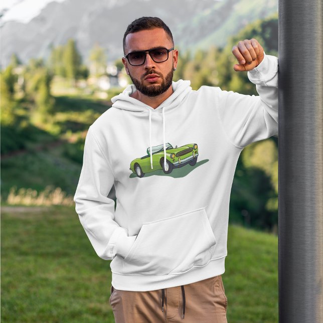 Retro Conversible Grönt Car Hoodie (Skapare uppladdad)