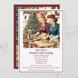 Retro Cookie Exchange-jul Inbjudningar