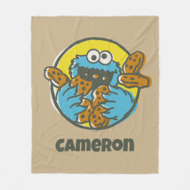 Retro Cookie Monster Fleecefilt