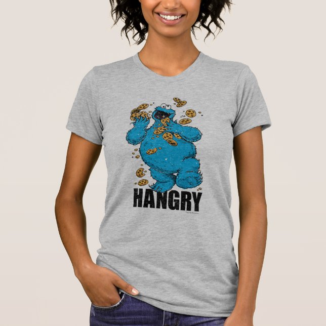 Retro Cookie Monster | Glädjande T Shirt (Framsida)