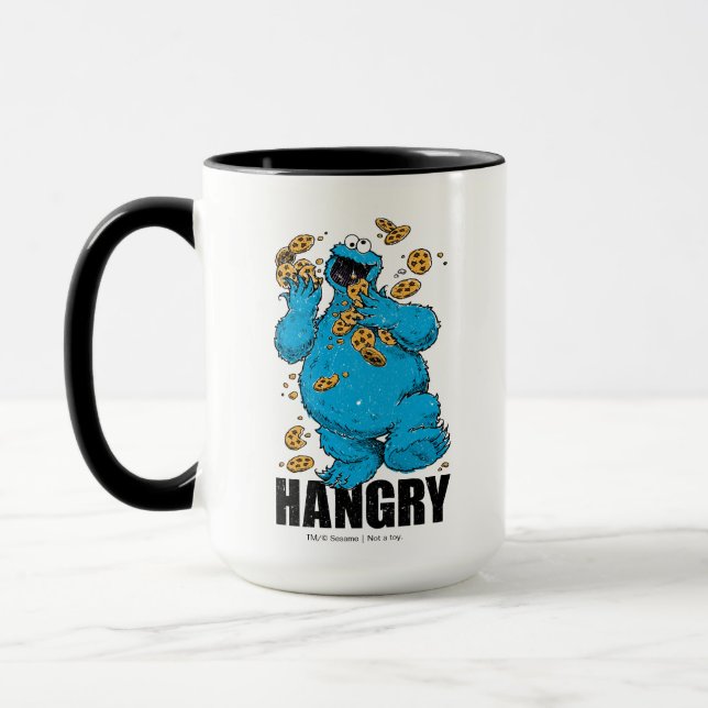 Retro Cookie Monster | Hungrig Mugg (Vänster)