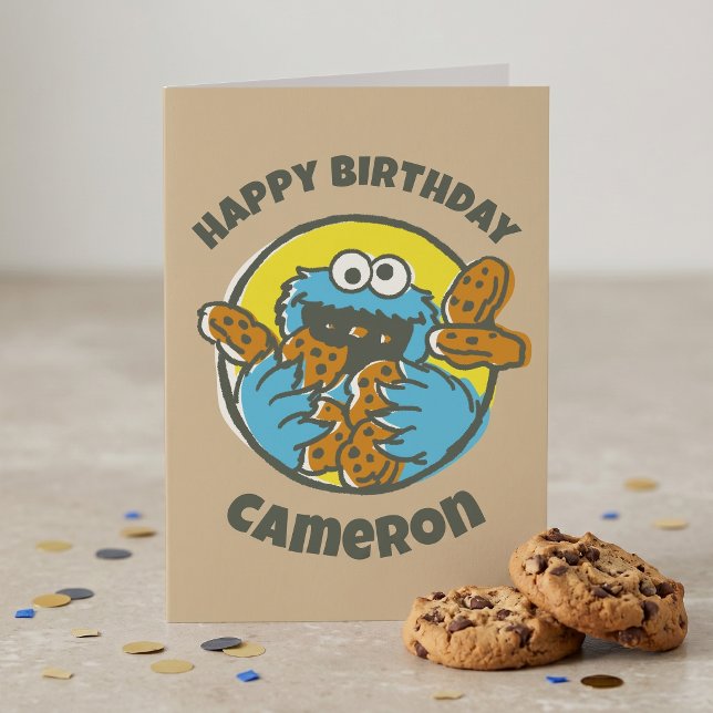 Retro Cookie Monster Kort (Skapare uppladdad)