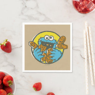 Retro Cookie Monster Pappersservett