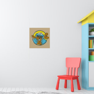 Retro Cookie Monster Poster