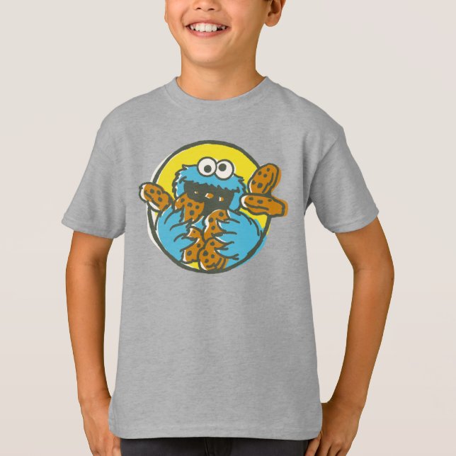 Retro Cookie Monster T Shirt (Framsida)