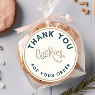 Retro Cookies tack för din beställning Runt Klistermärke