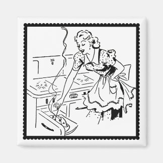 Retro Cooking Mamma Magnet