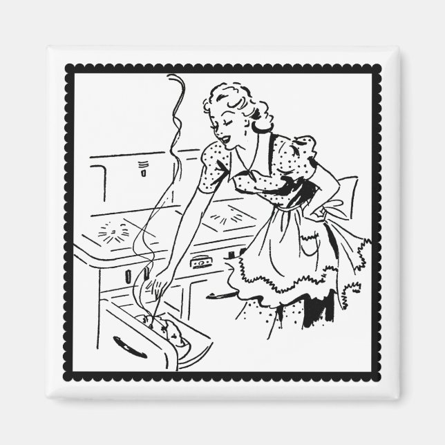 Retro Cooking Mamma Magnet (Framsidan)