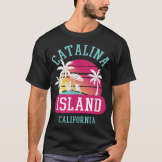 Retro Cool Catalina Island Solnedgång T Shirt