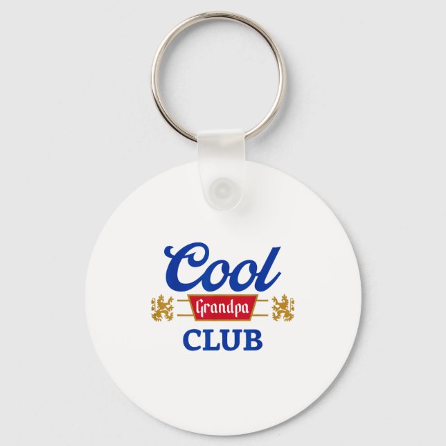 Retro Cool Farfarsklubben Familj Matchande Fars Da Nyckelring (Framsida)
