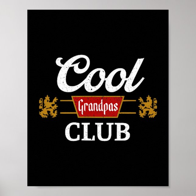 Retro Cool Grandpas Club Family Matching Father's  Poster (Framsidan)