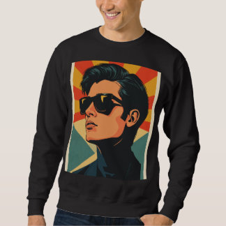 Retro Cool Kille Lång Ärmad Tröja