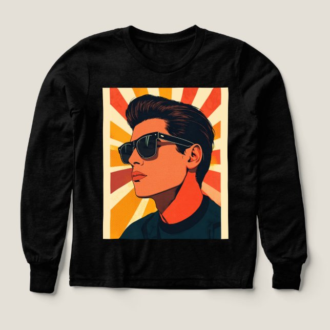 Retro Cool Kille T Shirt (Design framsida)