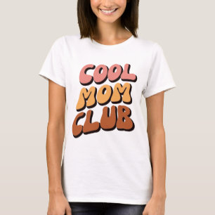 Retro Cool Mamma Klubben i Groovy Waves T Shirt