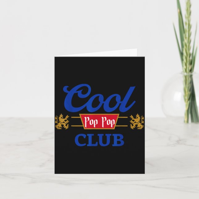 Retro Cool P P Club Family Matching Father's Day F Kort (Framsida)