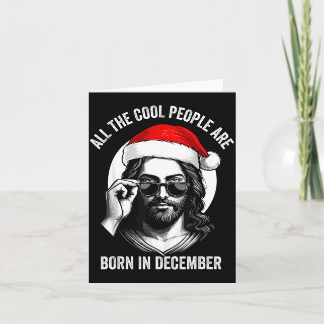 Retro Cool People Are Born In December Christian C Kort (Framsida)